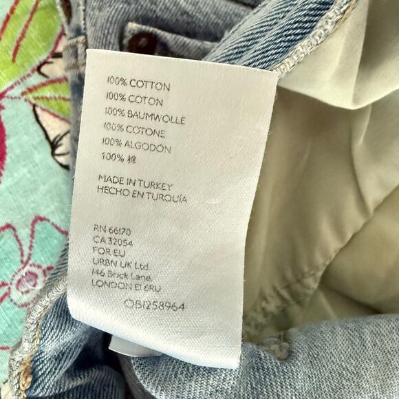 Free People Jeans Womens 29 Stove Pipe Denim High Rise Tapered Leg Rigid Denim - Picture 6 of 8